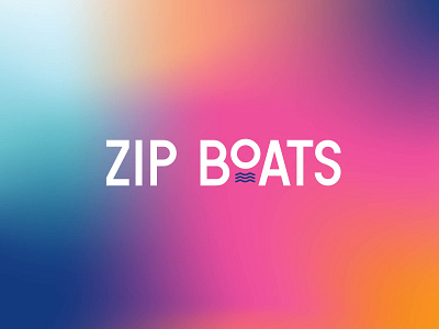 Zip Boats - Logo boat boating boats branding colorful design illustration logo nautical rainbow rental vector