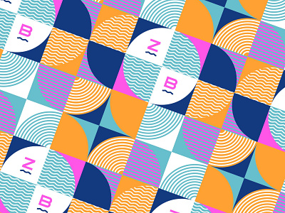 Zip Boats - Pattern branding circle colorful design illustration nautical pattern rainbow repeat repeat pattern vector