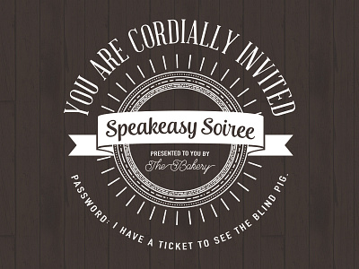 Speakeasy Soiree 1920s badge events invitation roaring 20s soiree speakeasy