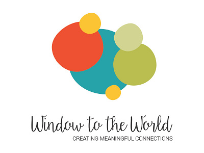 Window to the World Logo Design brand bubbles connection logo playful whimsical