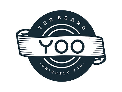 Yoo Board badge banner brand emblem logo longboard scooter skateboard wheel