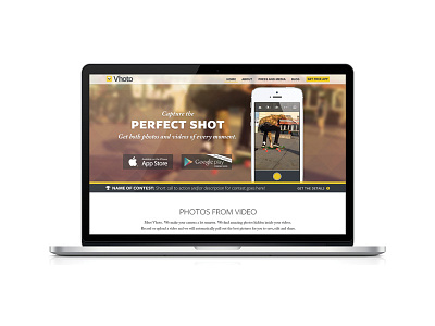 Vhoto Website Design app ui website