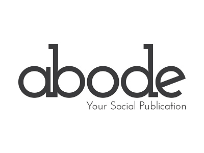 Abode Social Publication home logo magazine logo neighborhood slab serif