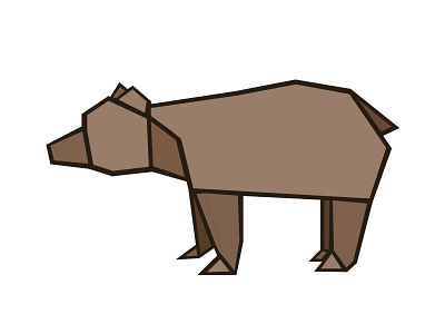 Theo Bear bear box cardboard logo origami