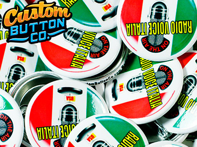 Radio Voice Italia Buttons buttons custom products design merch swag