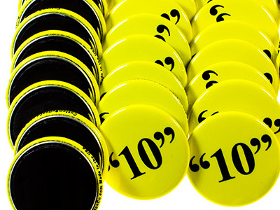 "10" Magnet Buttons buttons design magnets merch