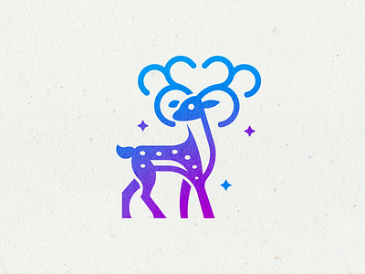 Blue reindeer logo