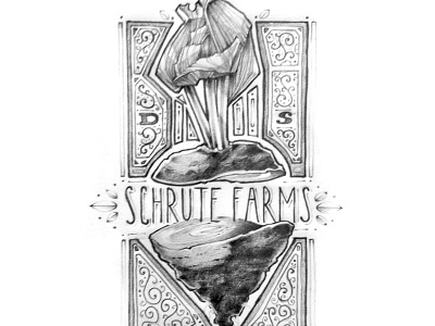 Schrute Farms beets dwight farm icon illustration logo office pencil schrute type typography