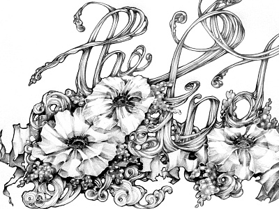 The End design end flourishes flower flowers illustration life type typography