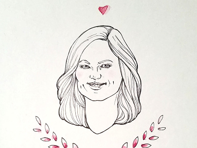Leslie Knope drawing illustration knope leslie parks rec valentines