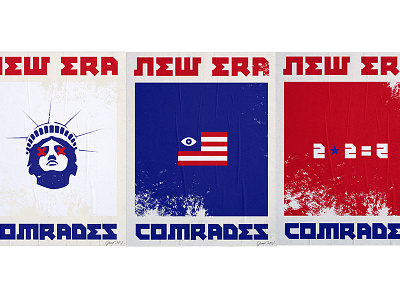 New Era Comrades 1984 big brother design illustration poster vector