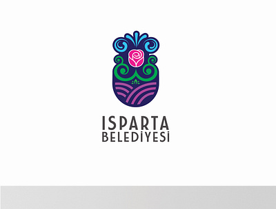 Isparta Belediyesi Logo Design ''Proposal'' branding creative design illustration isparta libya logo logo design rose turkey typography vector water