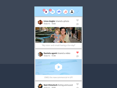 Home page // social app design