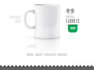 portfolio site coffee portfolio mug logo zig zag