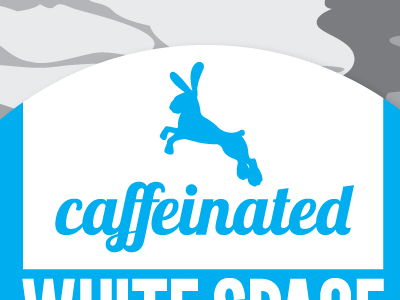 Rabbit rabbit caffeinated blue cyan camouflage