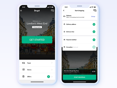 WIP - Dropit App - Main screen / Details app app screen ios iphone x layout mobile ui ux