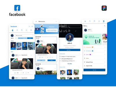 Redesign UI Facebook Apps android branding design mobile apps ui uiux design ux