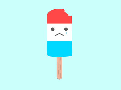 Sad Popsicle bite color colorful colorful dots llc colorfuldots ice cream popsicle sketch summer