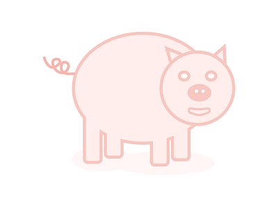 Pig animal color colorful colorful dots llc colorfuldots daily designs farm pig pink sketch