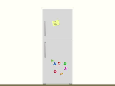 Refrigerator colorful dots llc design challenge kitchen refrigerator sketch