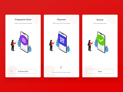 Payment Pages finance finger human isometric mobile pay payment print qr