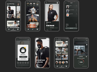 BARBELL BRIGADE Mobile Application adobe xd app barbell barbell brigade fitness fitness app lifting sports ui