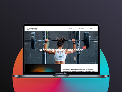 LUX STRONG adobe xd branding design fitness lifting sports ui