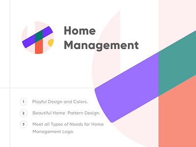 Home Management Logo app logo app logo design color palette colorful colour logo logo logo design logo ui logos playful design playful logo rebrand rebranding redesign ui uiux ux