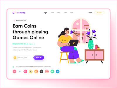 Cryptocurrency Website Design branding colorful crypto cryptocurrency design illustration online page platform redesign web web design web ui webapp website