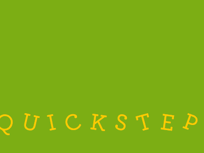 Quickstep expression green typography yellow