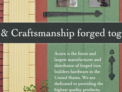 Craftsmanship forged together beige green handmade photo red serif typography yellow