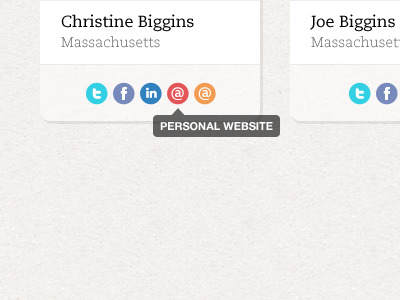 Cards and links cards icons social texture tooltip