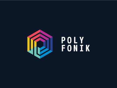 Polyfonik multicolors music p polygone sound waves