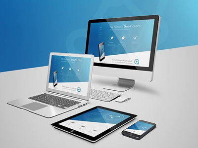 Smart Solution blue landing page response web webdesign