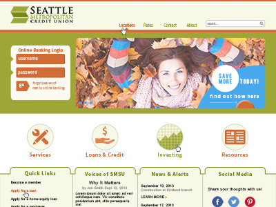 SMCU Homepage Option 1 branding homepage icons landing page web design