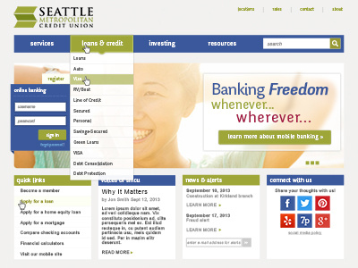 SMCU Homepage Option 3 branding homepage icons landing page web design