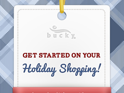 Bucky Holiday Web Image button graphic design holiday pattern web design