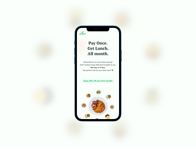 Get Lunch | Eden Life food meals mobile product design ui ui design uiux user interface ux web web design website ui ux design