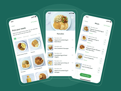 Meal Selection Flow | Eden Life app food food app food order meals mobile app product design ui ui design uiux user interface ux ui ux design