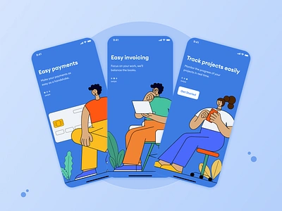 Onboarding Screens | Handshake App app app onboarding onboarding onboarding ui product design ui ui design uiux user interface ux walkthrough ui ux design