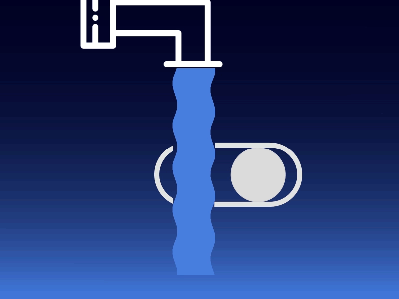 Water blocking toggle daily 100 challenge daily ui dailyui dailyui 015 faucet hose mobile home motion design tap toggle water