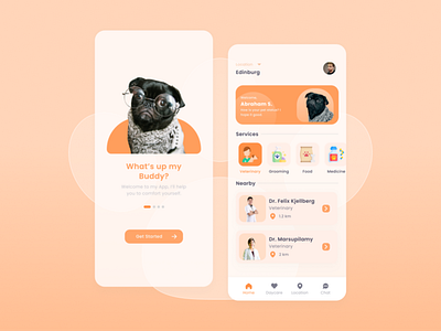 Dogguy - Mobile App Design app cat cleanui design dog graphic design mobileapp pet product design ui ux vet