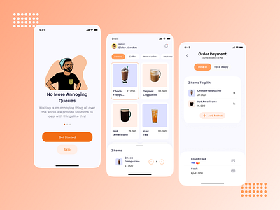 DeCoffee - Mobile App Design app cafe coffee design graphic design illustration mobileapp product design ui ux