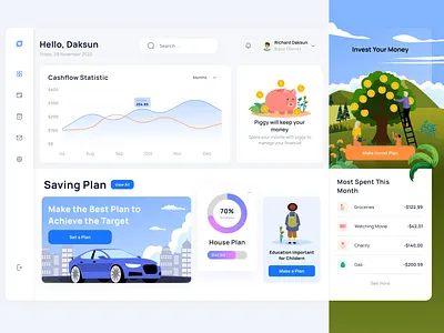 Penduit Financial Planner - Dashboard Desgin app branding dashboard dashboard design design financial financial planner graphic design illustration money planner plann ui ux webapp