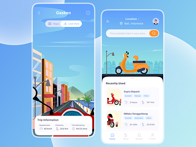 MOMOTOR.an Rental Motorcycle - Mobile App Design