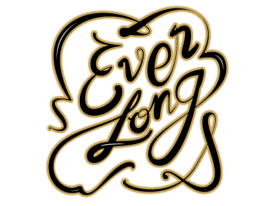 Everlong calligraphy lettering vector