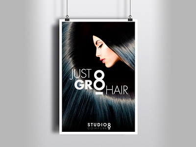 A poster for hair studio b2b hair salon poster poster design