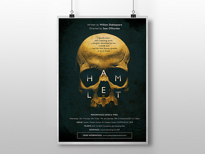 A poster idea for HAMLET film film poster hamlet movie movie poster play poster poster design