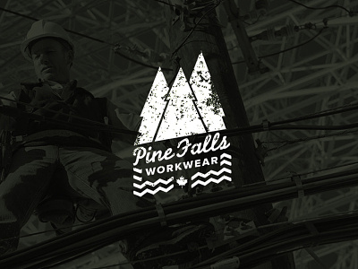 Pine Falls Workwear Logo branding graphic design logo