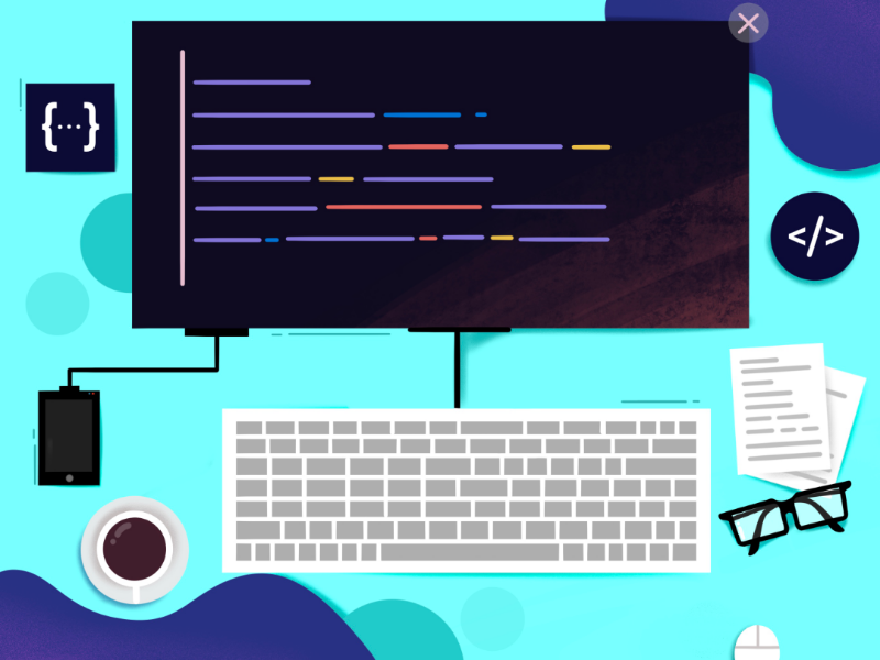 Programming website banner by Shreya on Dribbble